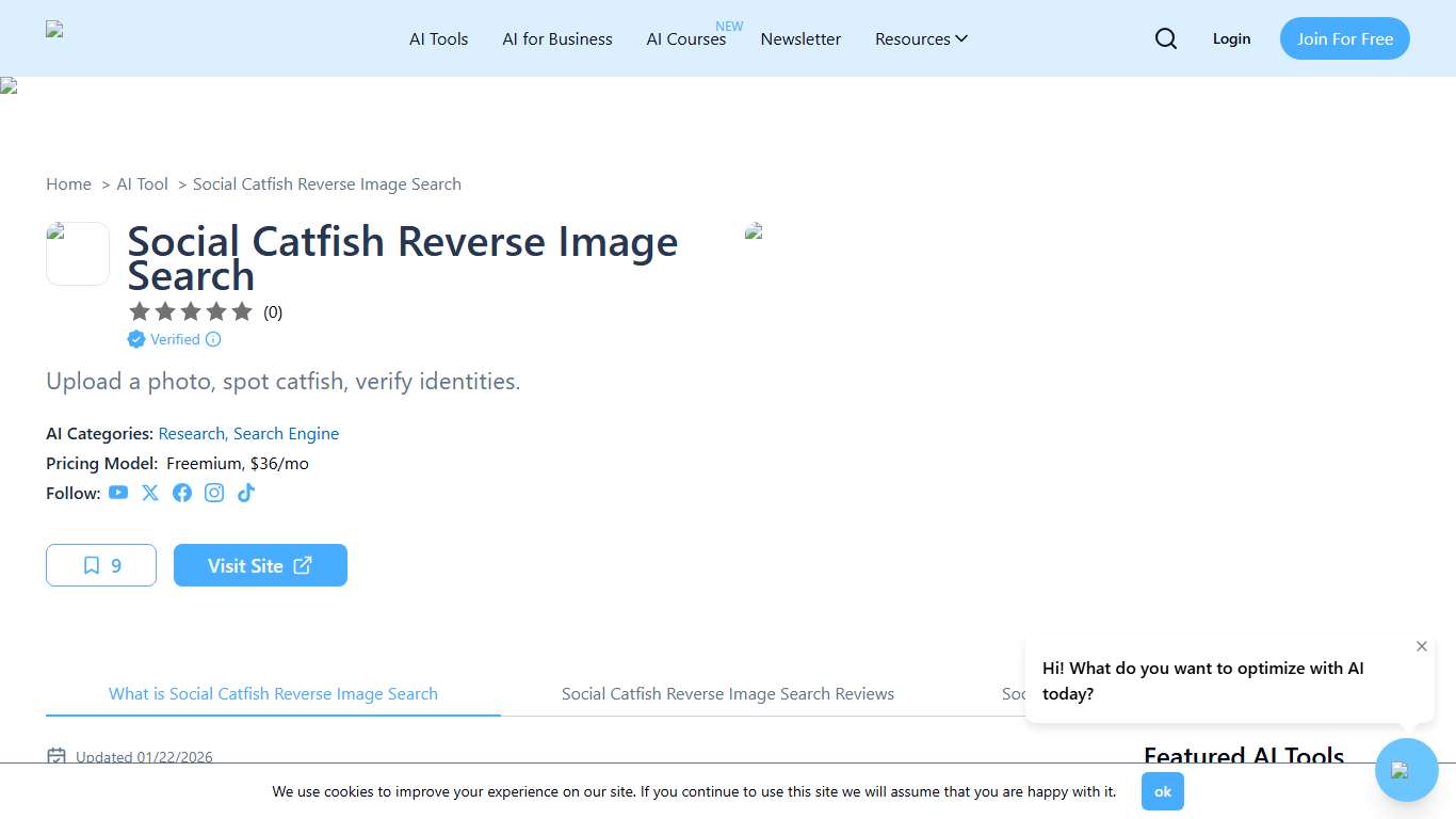 Social Catfish Reverse Image Search AI Reviews: Use Cases, Pricing & Alternatives